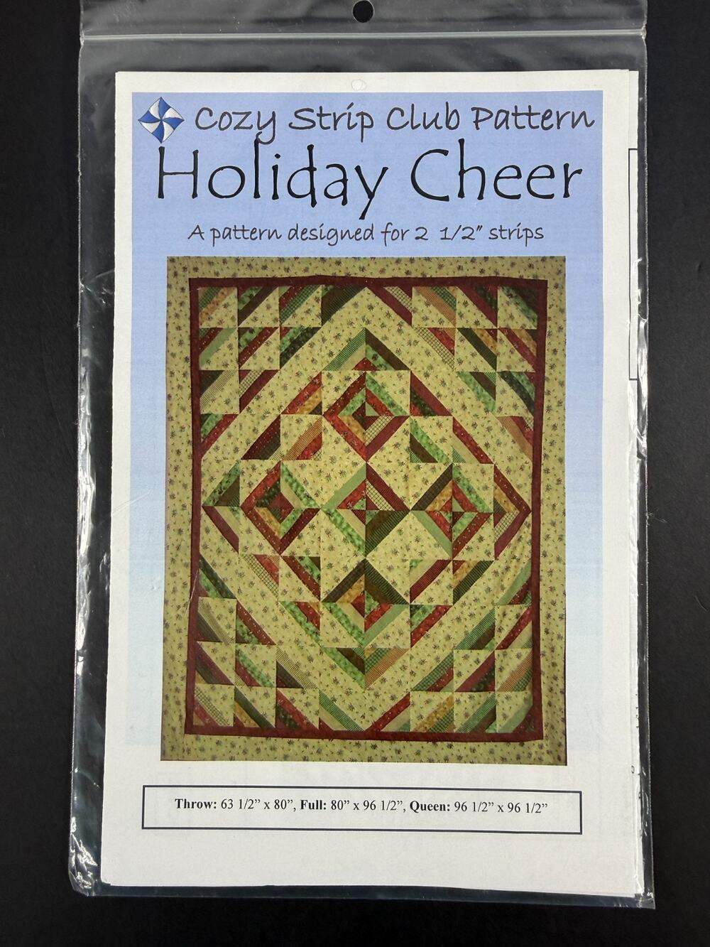 Holiday Cheer Quilt Pattern Cozy Strip Club Designs 2 1/2 in Strips SRR-HC